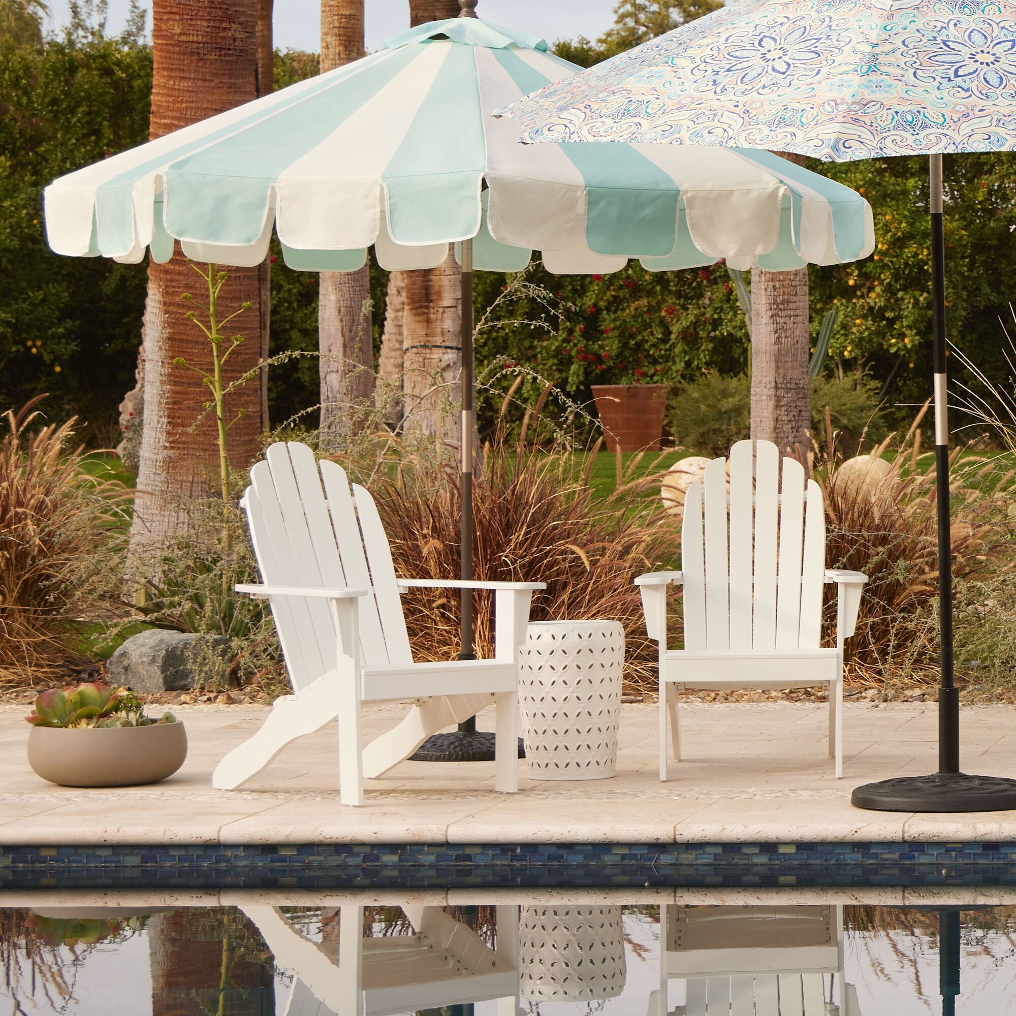 Slatted Wood Adirondack Chair