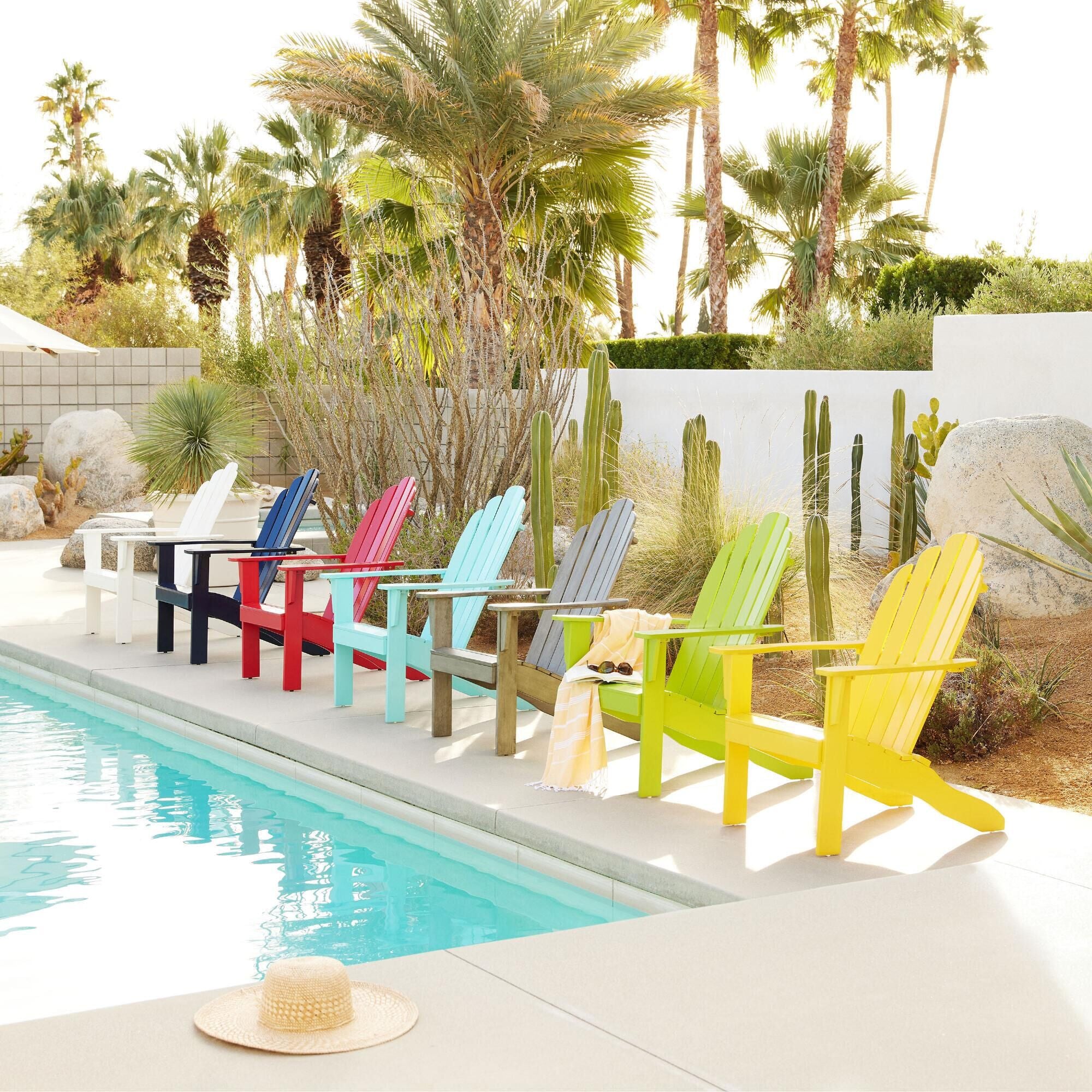 Slatted Wood Adirondack Chair