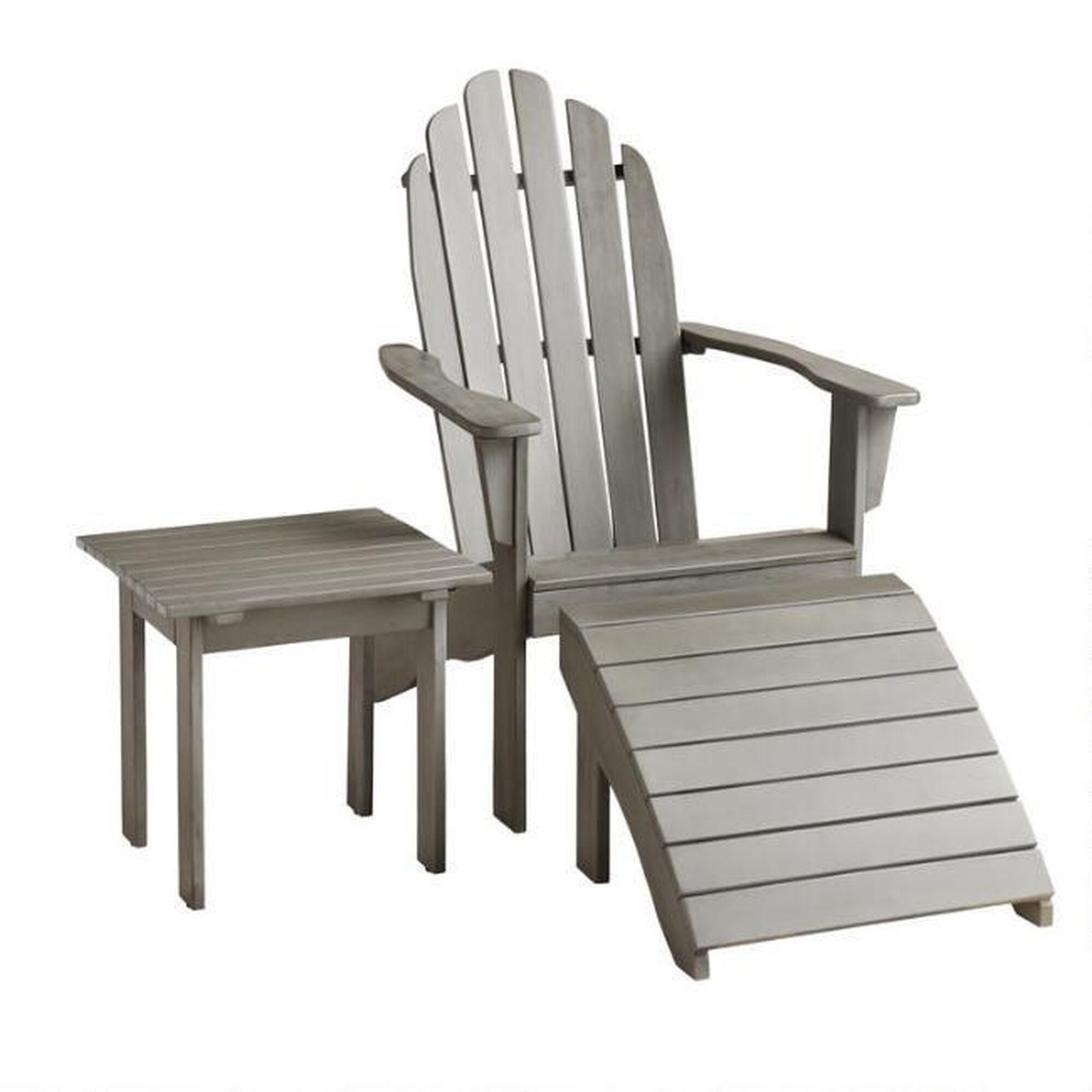 Slatted Wood Adirondack Chair