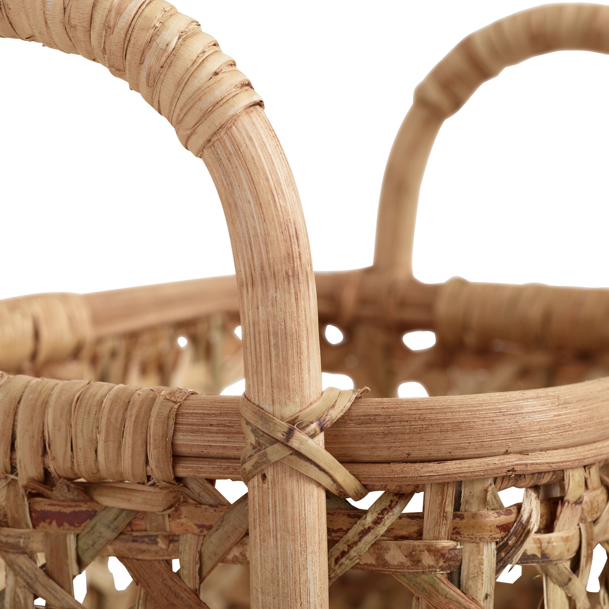 Farrah Natural Rattan Cane 3 Tier Storage Tower